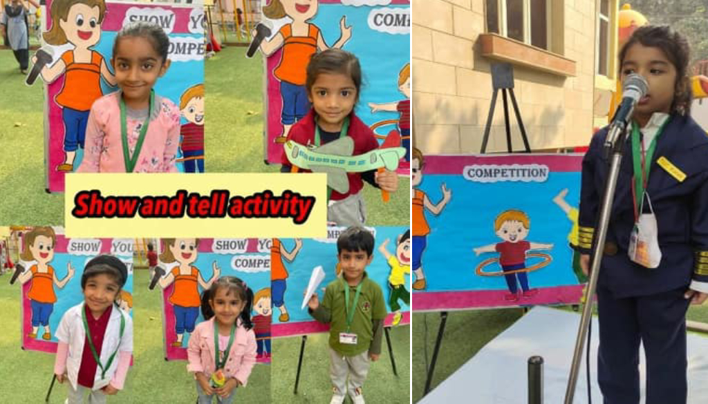 Show and tell competition was organised for KG Students