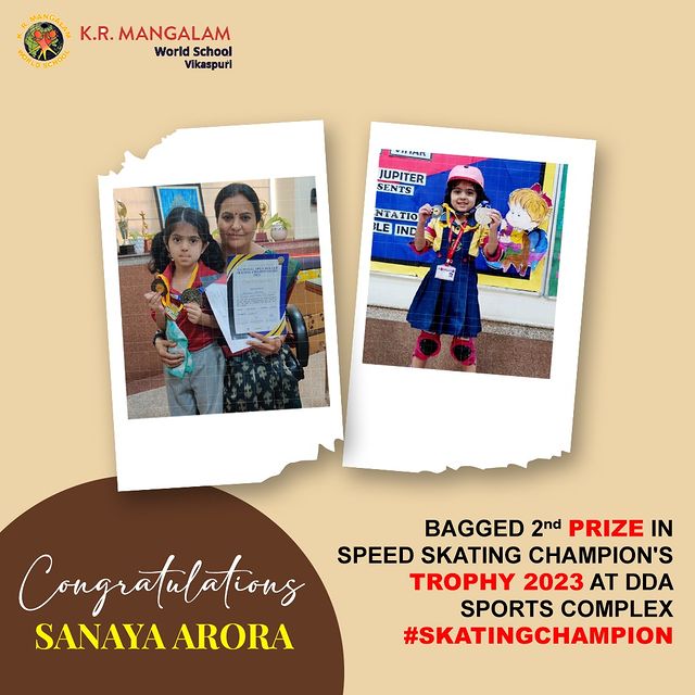 Sanaya Arora Achieved 2nd Prize at the Speed Skating Champion’s Trophy 2023