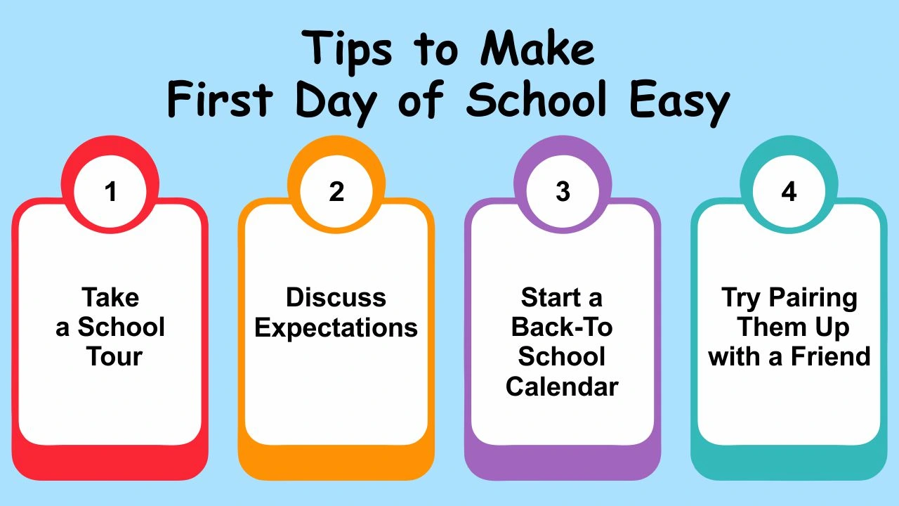 What To Expect From Your First Day Of School tips to make first day of school easy